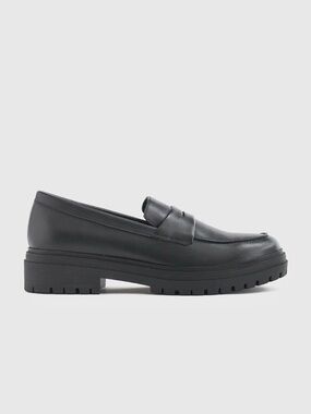 NIB Quince Italian Leather Lug-Sole Penny Loafers - Retail 98